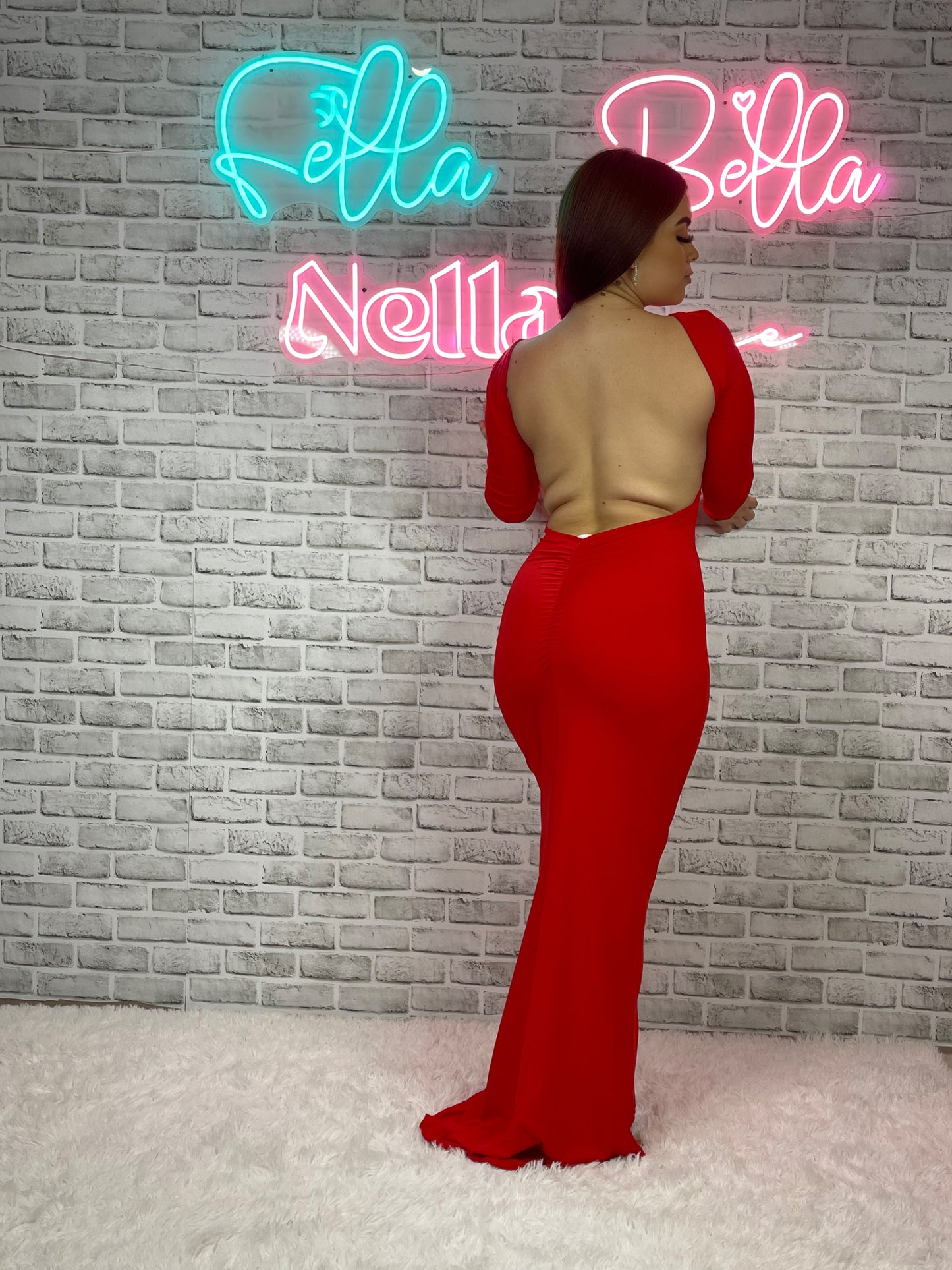 Goddess Low Back Dress