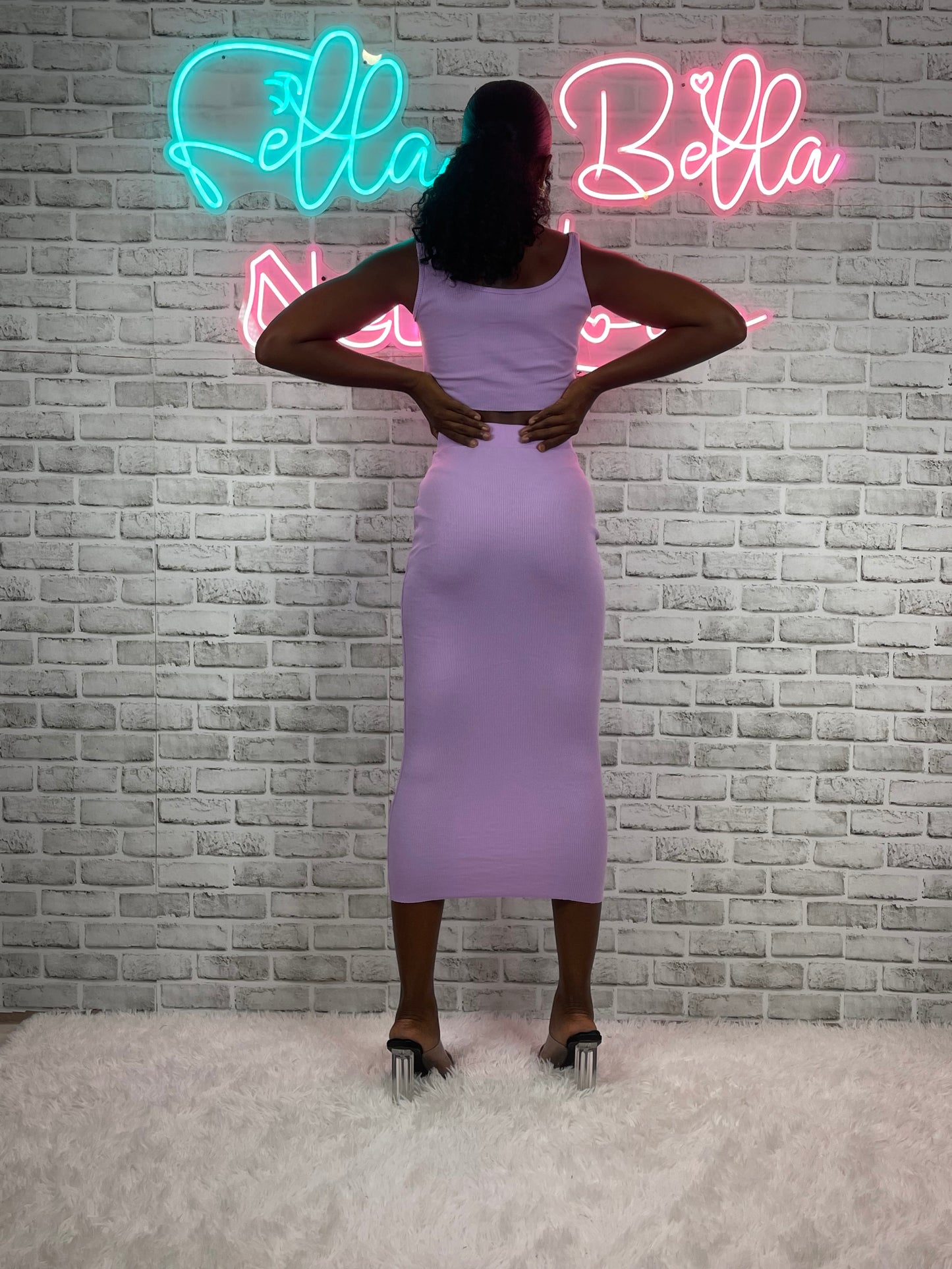Crop Midi Skirt Set