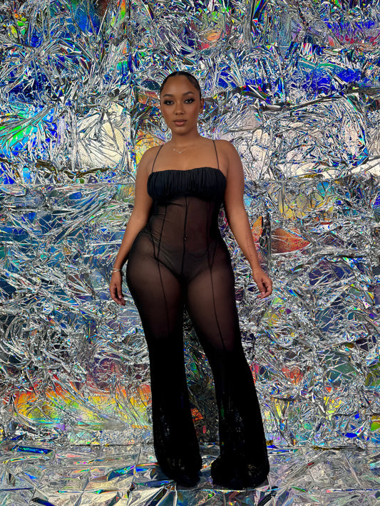 Fans Mesh Jumpsuit