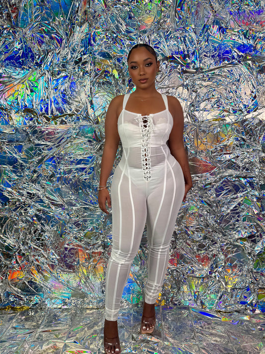 White Bustier Jumper